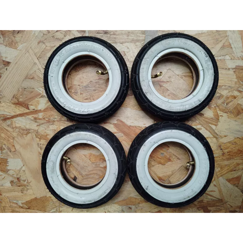 OCCASIONS white wall tyres x4 + inner tube x4