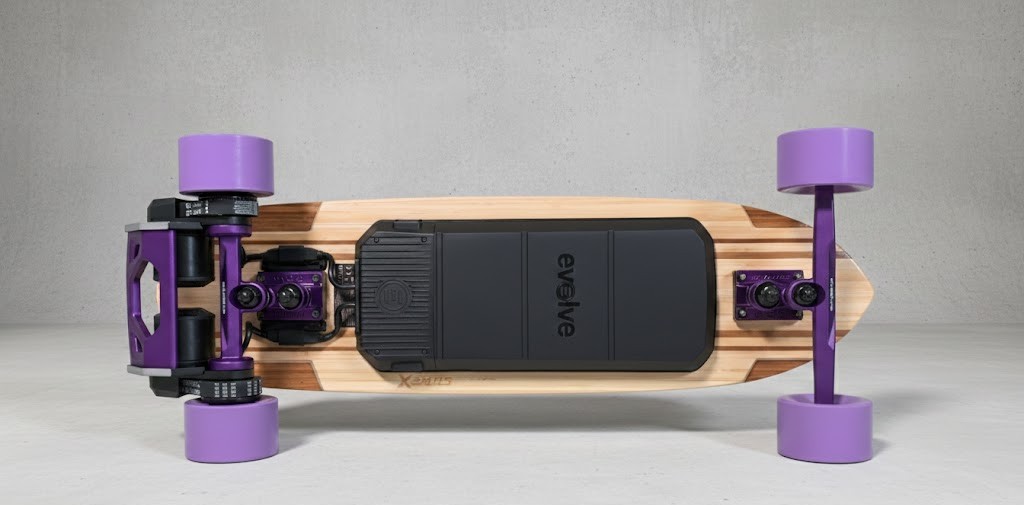 Stoke X Purple Edition, Skateboard &eacute;lectrique &eacute;dition limit&eacute;e Evolve Labs