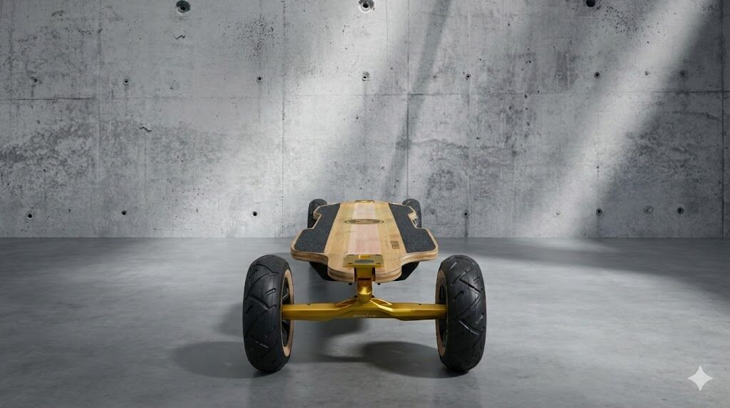 Diablo Bamboo Gold Edition - Skateboard électrique Evolve édition limitée or