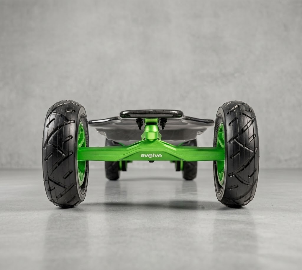 Diablo Carbon Green Mainframe - Skateboard électrique Evolve édition limitée vert
