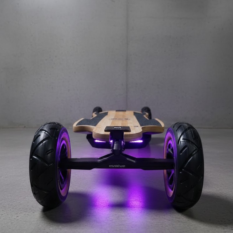 Diablo Bamboo Purple Edition - Skateboard électrique Evolve édition limitée violet