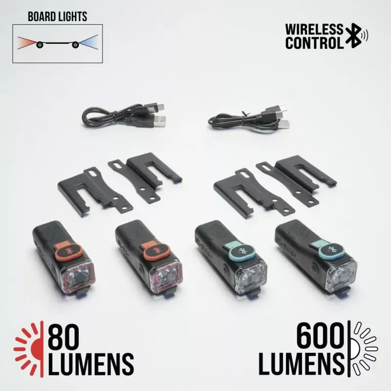 Shred Lights SL-300+ R1+ illuminazione skateboard elettrico Bluetooth