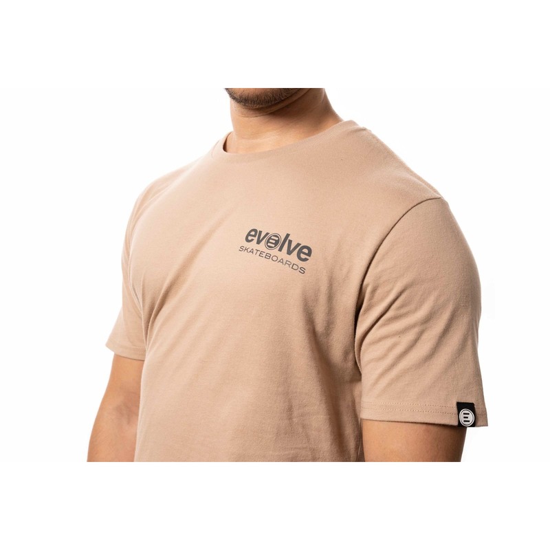 Evolve Essential Crew Tee Sand detail