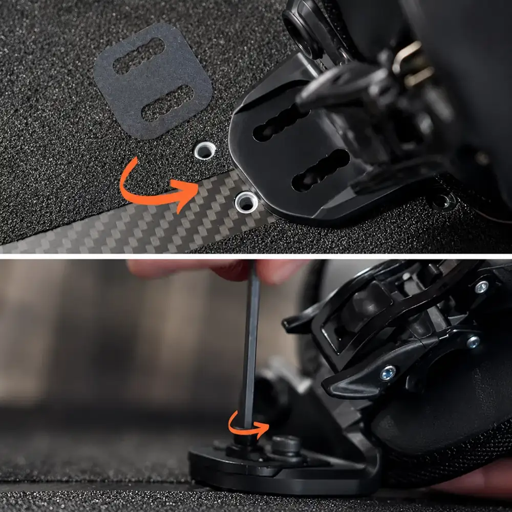 Fijación de las placas metálicas y atornillado con llave Allen